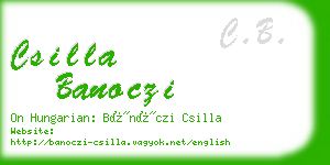 csilla banoczi business card